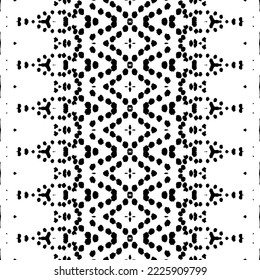 Black Color Native Ikat Vector. Tribal Dark Scribble Batik. Seamless Boho Print. Ethnic Design Dark Pattern. Black Colour Ink Doodle Textile. Simple Scribble Pattern. Seamless Ink Watercolor Repeat