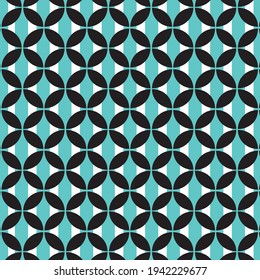 black color oval patterns on blue straight lines on the background vector