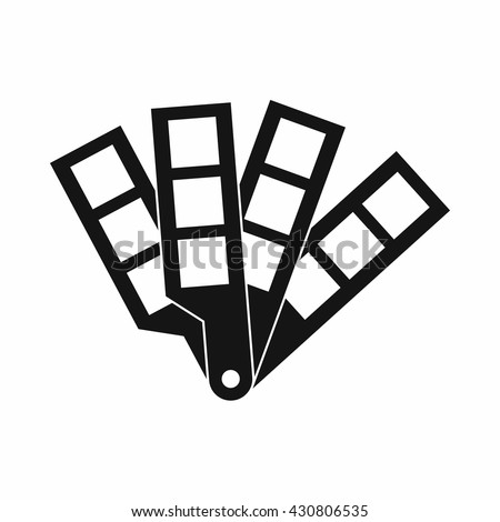 Black color palette guide icon. Simple illsutration of black color palette vector icon isolated on white background