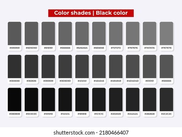 Black Color Palette Rgb Hex Color Stock Vector (Royalty Free ...