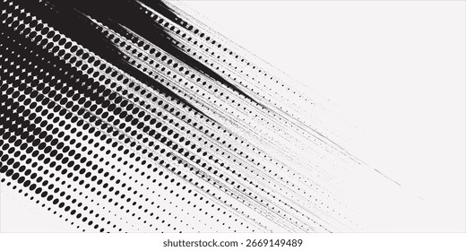 fundo de textura gradiente gradiente do padrão de cor preta. Pontos pop art quadrinhos estilo esporte vetor moderno