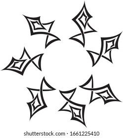 black color pattern on a white background vector