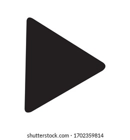 black color play icon,white background behind the icon