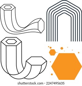 Polygonstil mit schwarzer Farbe