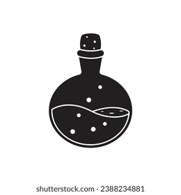 Black Color Potion Icon Vector Design.