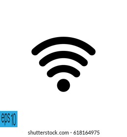 Black Color Round Edges Wifi Wifi Stock Vector (Royalty Free) 618164975 ...