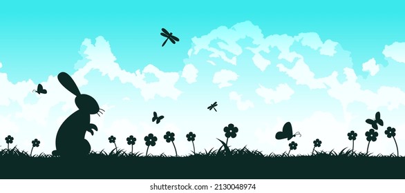 black and color of silhouette design of holiday of Christianity called easter,vector illustration