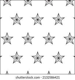patrones de estrella de color negro sobre fondo blanco, vector