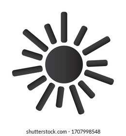 black color sun set icon