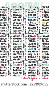 black and color texts white background