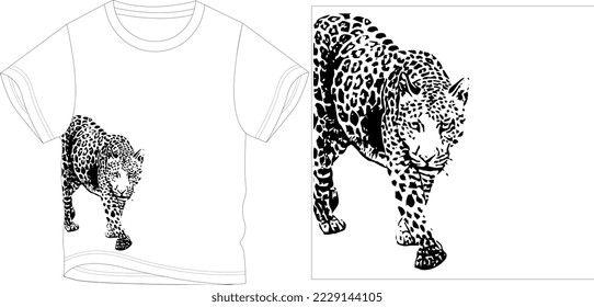 BLACK COLOR TIGER. t shirt graphic design vector illustration \