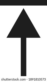 Black Color Upside Arrow Upload Concept Illustrated Icon 