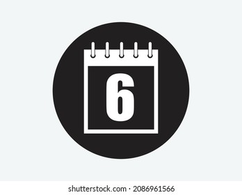 schwarz-farbiges Vektorsymbol. Nummer 10, Nummer 8, Nummer 6