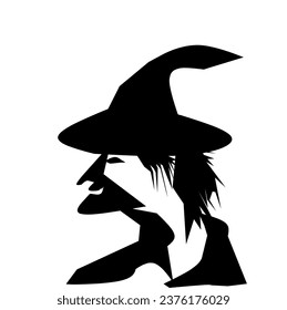 Referencia de imagen de bruja de color negro para Halloween
