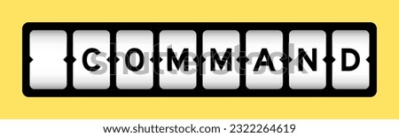 Black color in word command on slot banner with yellow color background
