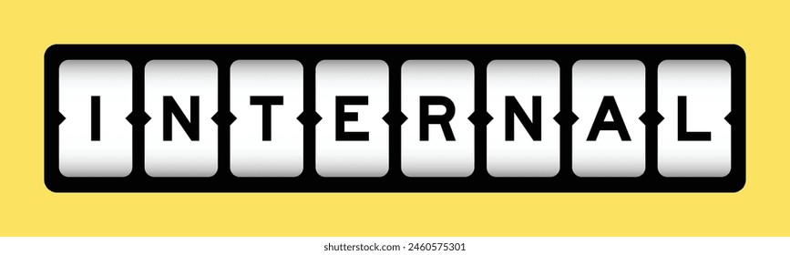 Black color in word internal on slot banner with yellow color background