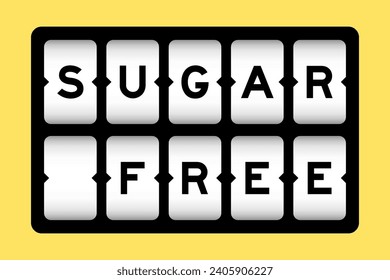 Black color in word sugar free on slot banner with yellow color background