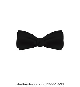 black colored bow tie icon. Element of bow tie illustration. Premium quality graphic design icon. Signs and symbols collection icon for websites, web design, mobile app on white background