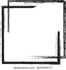marca de quadro pintada com pincel preto colorido