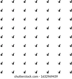 black colored cat patterns on white background