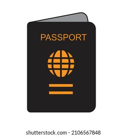 A black colored international passport - Illustration 