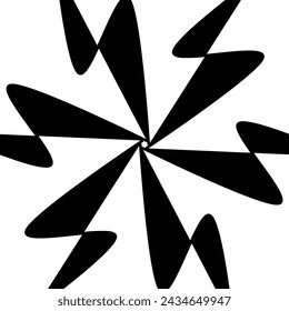  Patrón de diseño abstracto moderno de color negro 