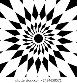  Black Colored Modern Abstract Design Pattern 