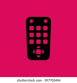 Black Colored Remote Icon. Eps-10.