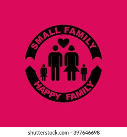 Black Colored Small Family Icon. Eps-10.