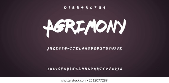 Black colored spray font with uppercase lowercase letters and numbers on transparent png background, graffiti style abc, creative uppercase typography for poster, banner, flyer etc.