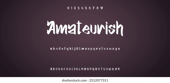 Fuente de spray de color negro con letras en mayúsculas y números en minúsculas sobre fondo png transparente, estilo de graffiti abc, tipografía creativa en mayúsculas para póster, Anuncio, folleto, etc.