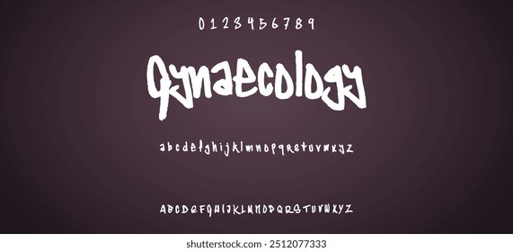 Black colored spray font with uppercase lowercase letters and numbers on transparent png background, graffiti style abc, creative uppercase typography for poster, banner, flyer etc.