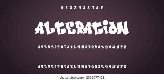 Black colored spray font with uppercase lowercase letters and numbers on transparent png background, graffiti style abc, creative uppercase typography for poster, banner, flyer etc.