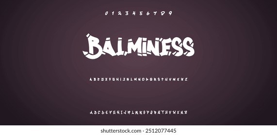 Black colored spray font with uppercase lowercase letters and numbers on transparent png background, graffiti style abc, creative uppercase typography for poster, banner, flyer etc.