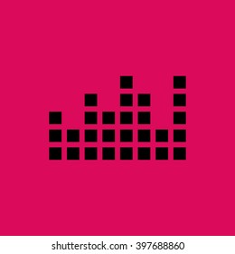 Black Colored Volume Graph Icon. Eps-10.