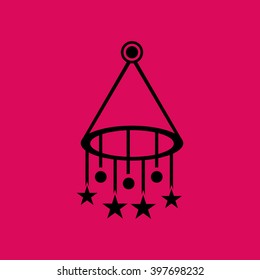 Black Colored Wind Chimes Icon. Eps-10.