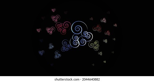 black colorful abstract element background