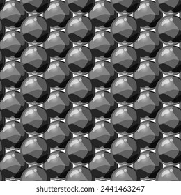 Black colorful balls seamless pattern