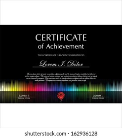 Black colorful certificate template