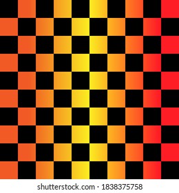 Black and colorful gradient squares seamless pattern. Vector illustration