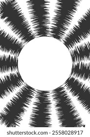 Black colors swirl on a white background. Geometric spiral abstract wallpaper. Sound wave. 