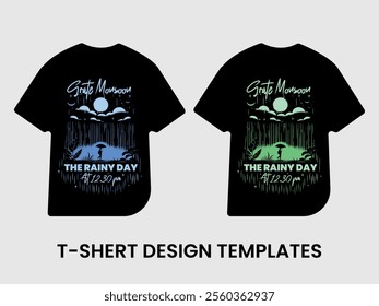 black colors t-shirt design vector multi color post set