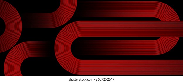 Black colour abstract background with red colour dynamic shapes glowing curve lines abstract background vector illustration eps10. High quality graphic -Futuristic concept. Perfect For modern artwork.
