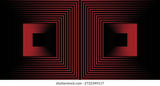  Fundo abstrato de cor preta com cor vermelha geométrica linhas brilhantes design fundo vetor ilustração. Tecnologia futurista degital, Luxo, gráfico. Perfeito para projetos modernos, negócios