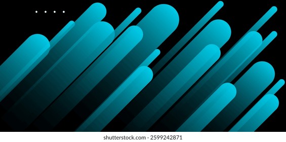 Black colour abstract background with Sky blue colour dynamic shapes composition design lines abstract background vector illustration eps10 .