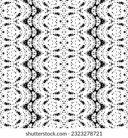 Black Colour Art Scribble Texture. Simple Tribal Hand Vector. Seamless Native Art Pattern. Black Color Doodle Pattern. Abstract Boho Ink Batik. Ethnic Dark Doodle Batik. Seamless Ink Native Design