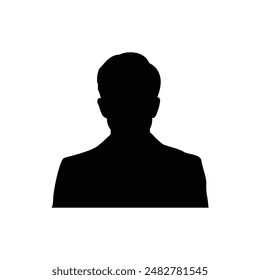 black colour business man icon vector