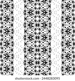 Schwarze Farbe dunkle Doodle Textil. Abstrakter Handtintendruck. In: Doodle Native Ink Pattern. Einfaches geometrisches Muster In: Native Art Scribble Vektorgrafik. Schwarze Farbe Tribal Line Batik. Abstraktes dunkles ethnisches Design