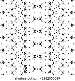 Black Colour Dark Doodle Texture. Seamless Dyed Art Batik. Ethnic Ink Scribble Vector. Doodle Aztec Ink Pattern. Simple Bohemian Pattern. Black Color Native Boho Batik. Abstract Art Tribal Repeat