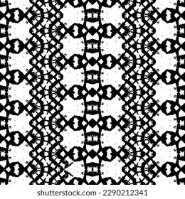 Black Colour Dark Scribble Pattern. Black Color Native Wavy Vector. Ethnic Geo Ink Batik. Seamless Aztec Art Pattern. Tribal Art Doodle Batik. Simple Geometric Pattern. Seamless Ink Ethnic Repeat